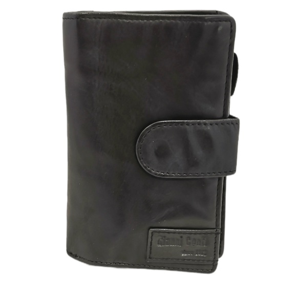 Gianni Conti 🇮🇹 Genuine Leather Wallet - Black - Picture 2 of 5